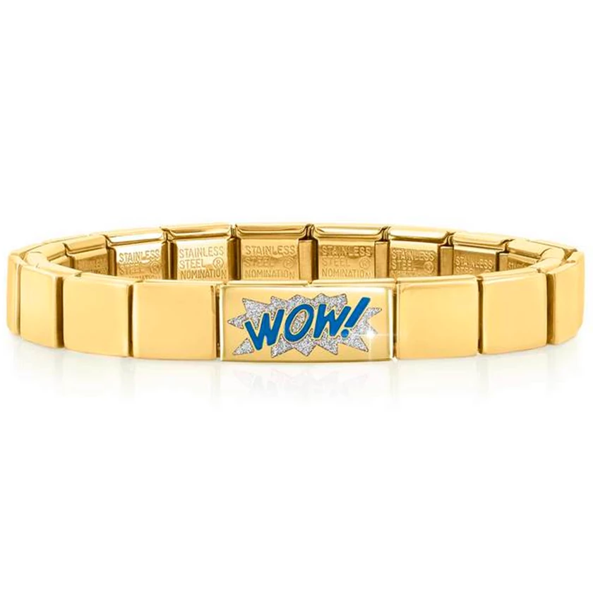 Nomination arany karkötő dupla "WOW" charmmal - 239103/17 - Glam