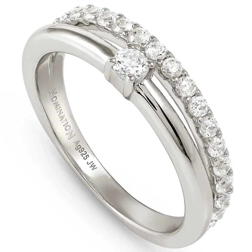 Nomination cirkónia köves dupla ezüst gyűrű  - 241702/001-008