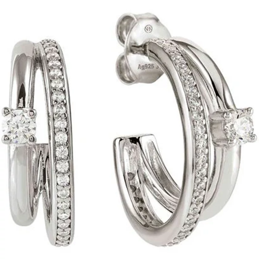 Nomination cirkónia köves ezüst karika fülbevaló - 241712/001