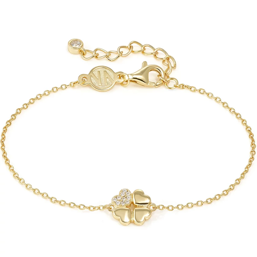 Nomination négylevelű lóhere aranyozott női karkötő - 242300/003