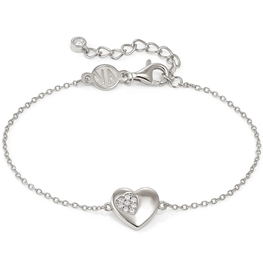 Nomination cirkónia szív ezüst női karkötő - 242300/004