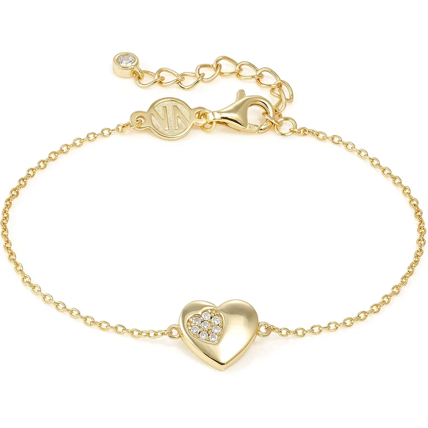 Nomination cirkónia szív aranyozott női karkötő - 242300/006