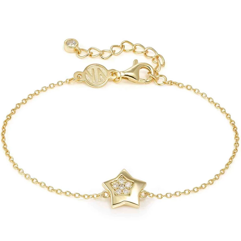 Nomination Petite Sparkle cirkónia csillag aranyozott ezüst karkötő - 242300/009