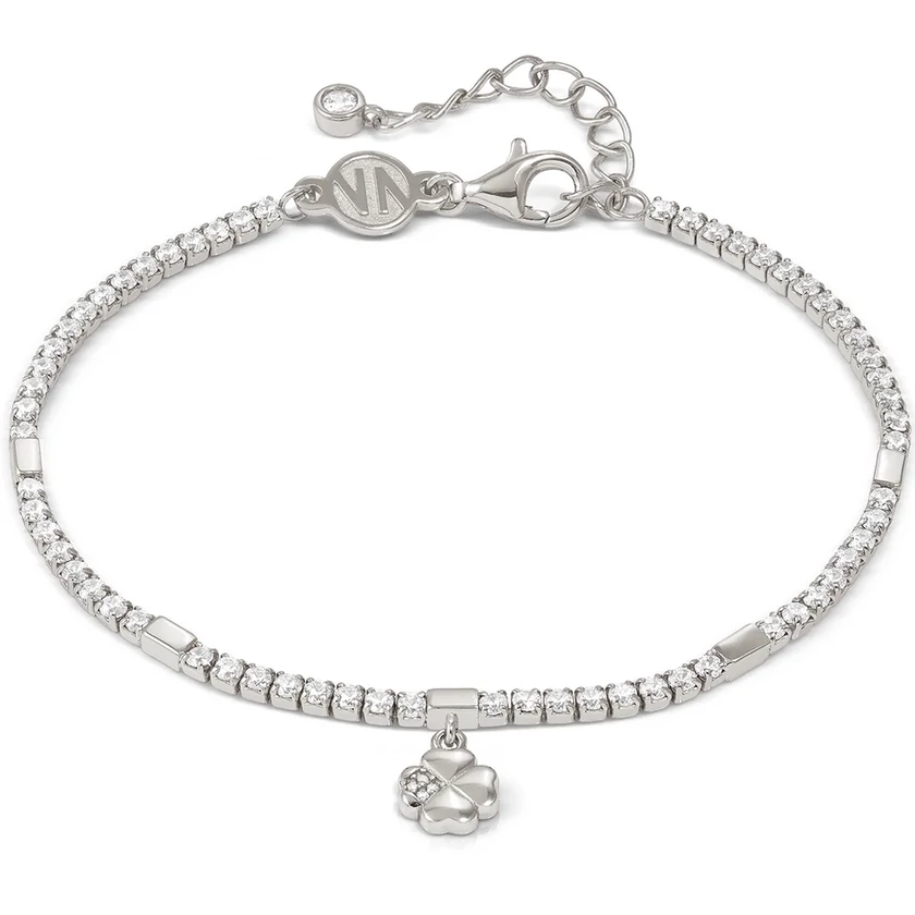 Nomination cirkónia köves ezüst női karkötő négylevelű lóhere függővel - 242302/001