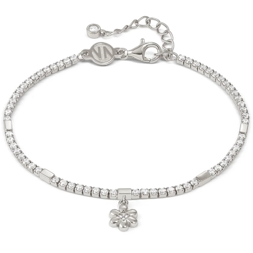 Nomination cirkónia köves ezüst női karkötő virág függővel - 242302/010