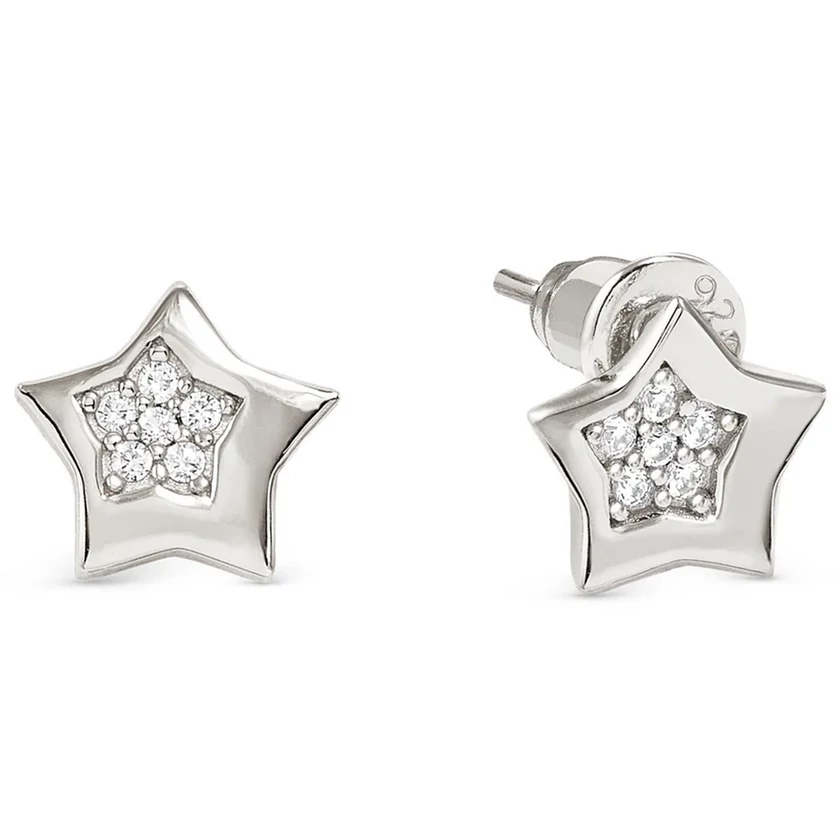 Nomination ezüst csillag cirkónia köves fülbevaló - 242304/007