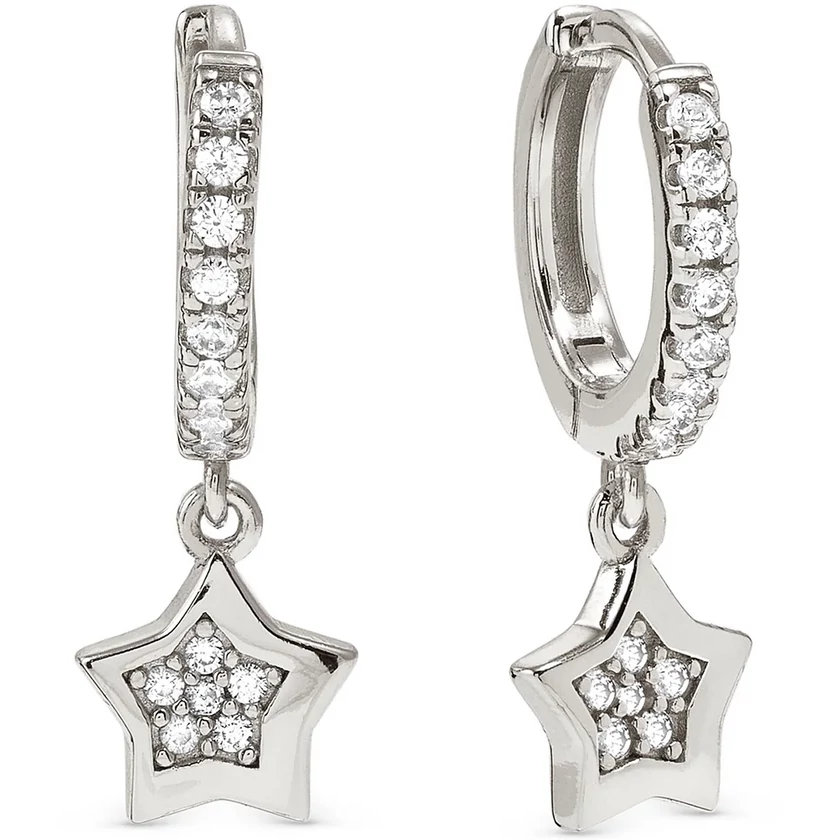 Nomination ezüst csillag karika fülbevaló - 242305/007