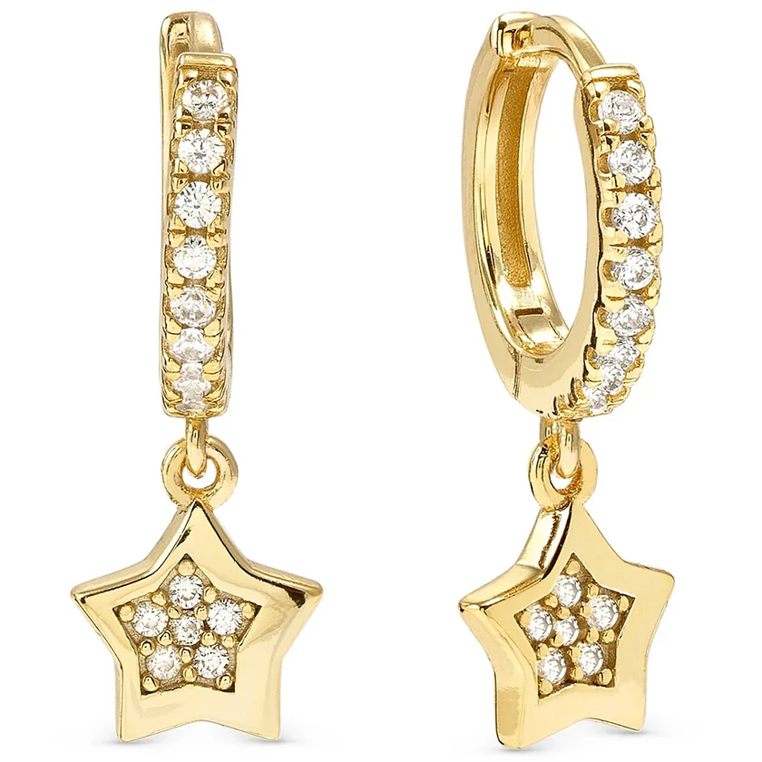 Nomination aranyozott csillag karika fülbevaló - 242305/009