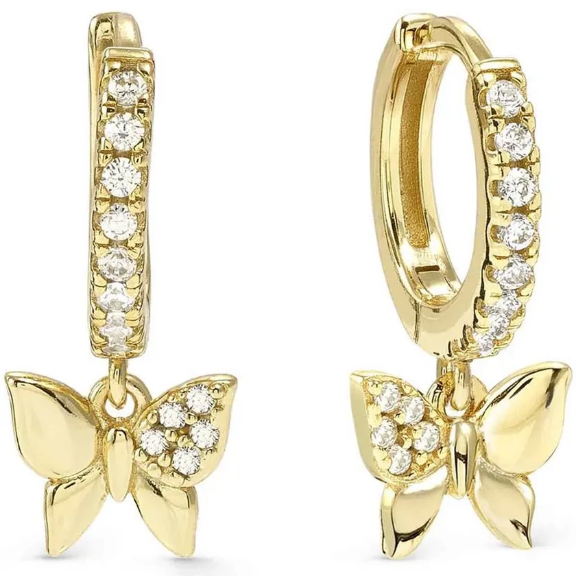 Nomination aranyozott pillangó karika fülbevaló - 242305/042