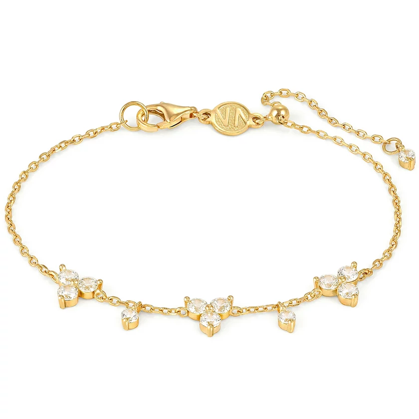 Nomination aranyozott karkötő cirkónia kövekkel - 242504/012