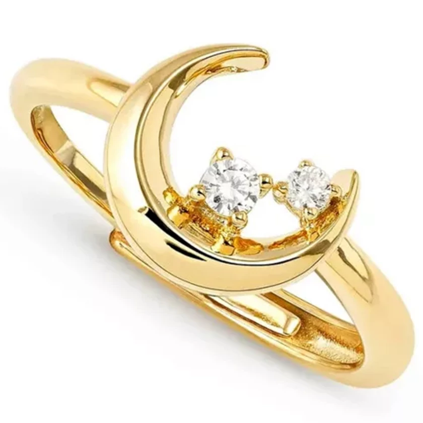 Nomination cirkónia köves félhold aranyozott állítható gyűrű - 242600/024