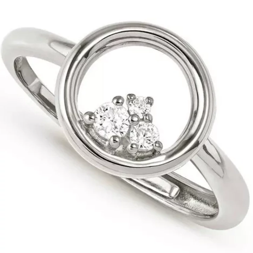 Nomination tripla cirkónia köves kör állítható ezüst gyűrű - 242600/043