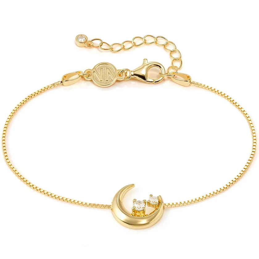Nomination cirkónia köves félhold aranyozott karkötő - 242601/024