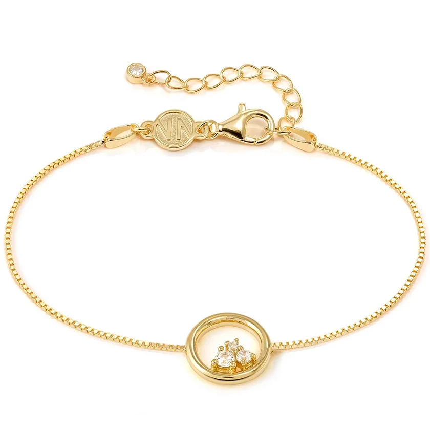 Nomination tripla cirkónia köves kör aranyozott karkötő - 242601/044