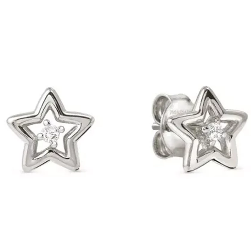 Nomination cirkónia köves ezüst csillag fülbevaló - 242603/007