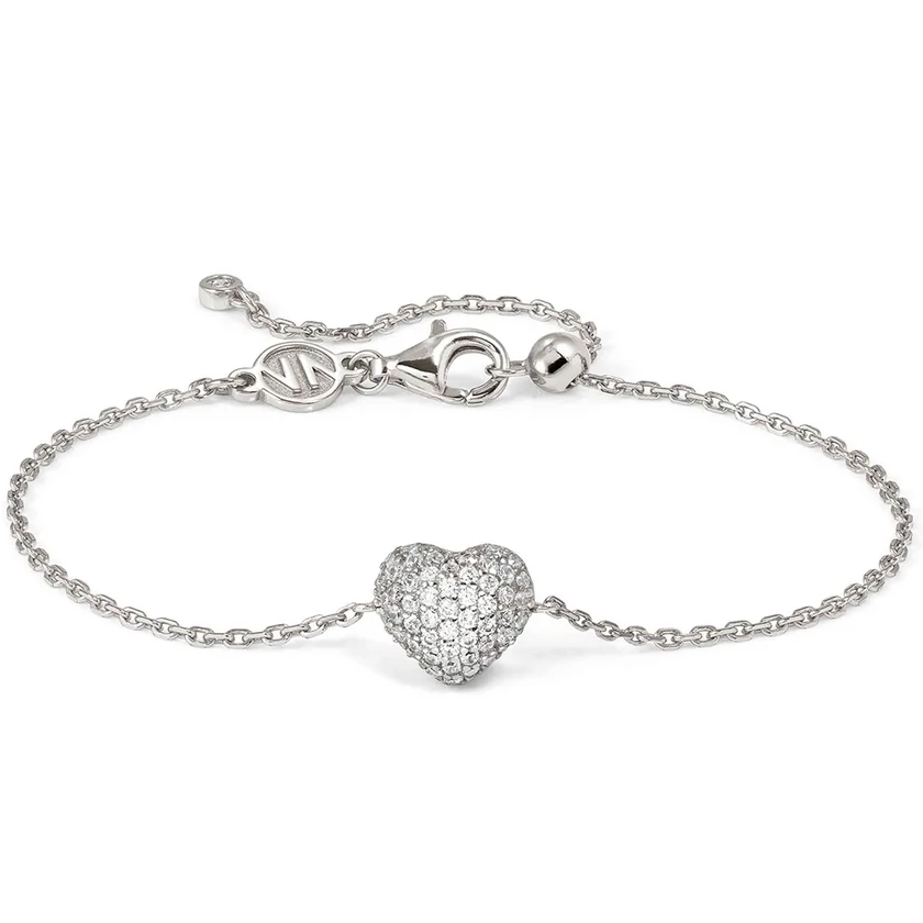 Nomination ezüst domború szíves karkötő - 242701/004