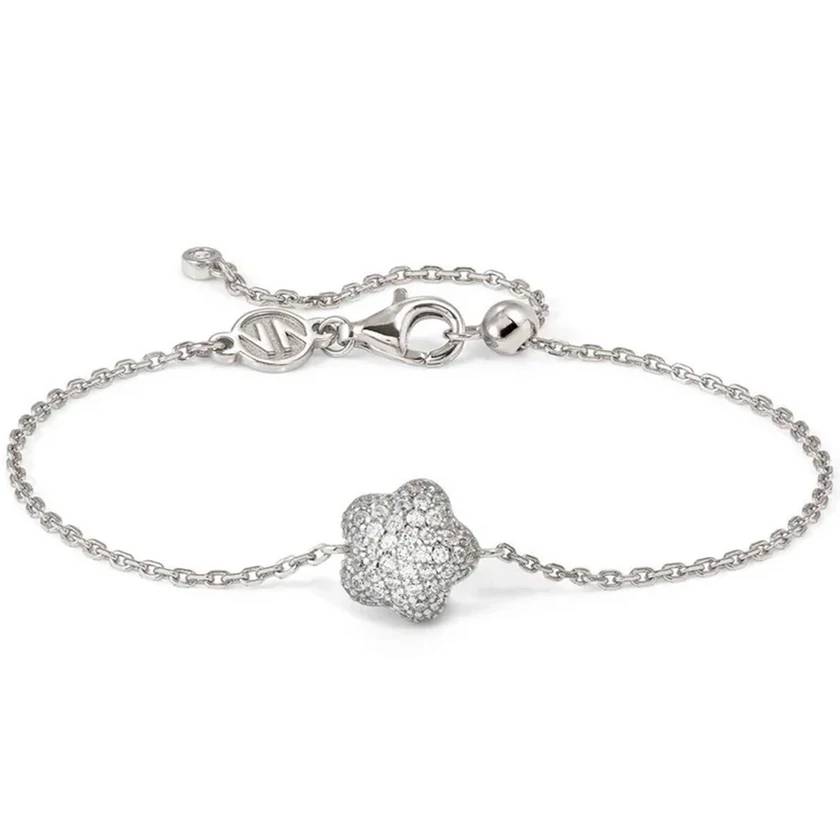 Nomination ezüst domború virágos karkötő - 242701/010