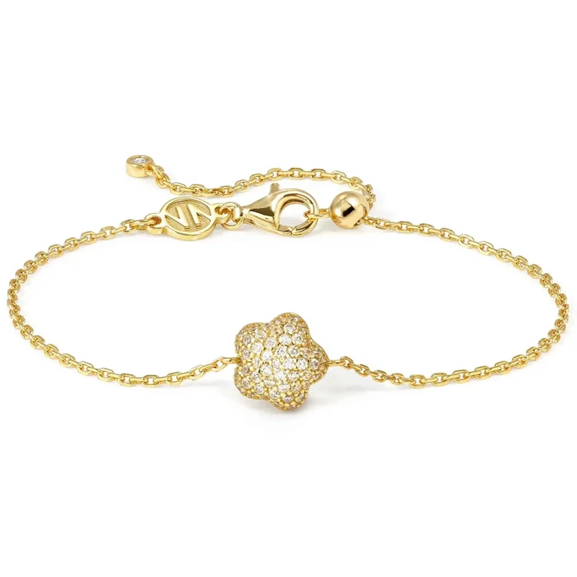 Nomination aranyozott domború virágos karkötő - 242701/012