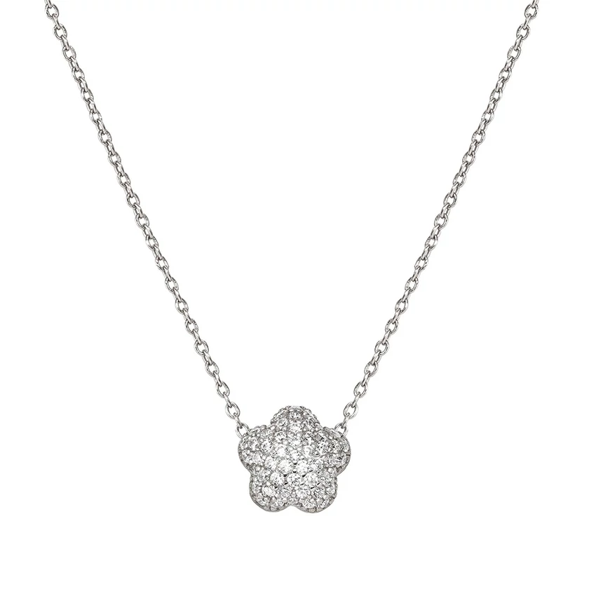 Nomination domború virág ezüst nyaklánc - 242704/010