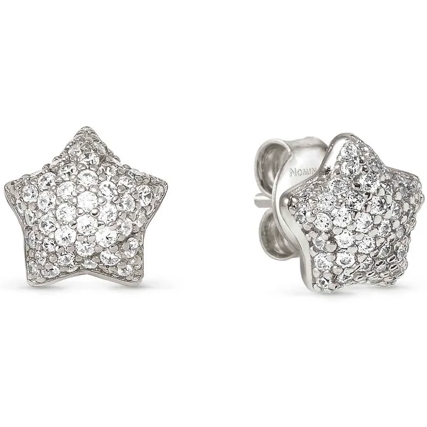 Nomination cirkónia köves domború ezüst csillag fülbevaló - 242707/007