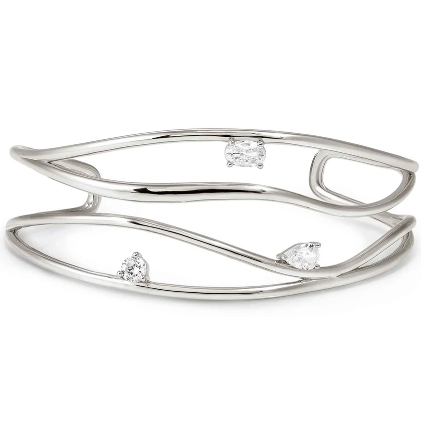 Nomination cirkónia köves nyitott ezüst karperec - 242805/010