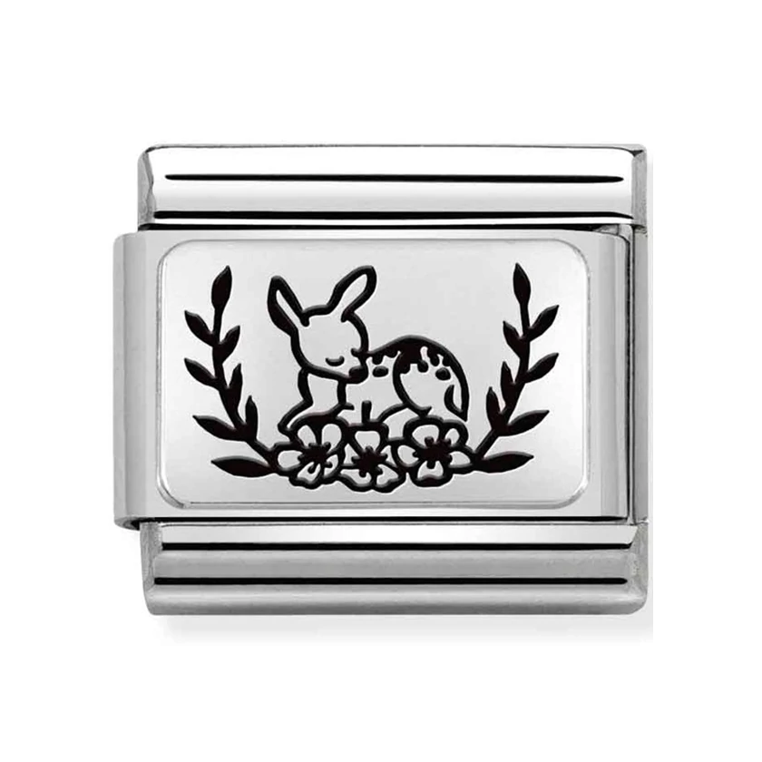 Nomination őzike és virágok charm - 330111/17
