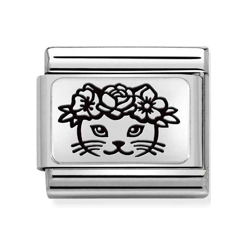 Nomination cica virágkoronával charm - 330111/23