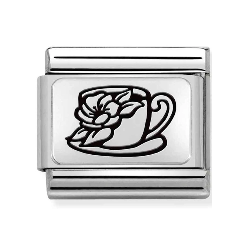Nomination csésze és virág charm - 330111/26