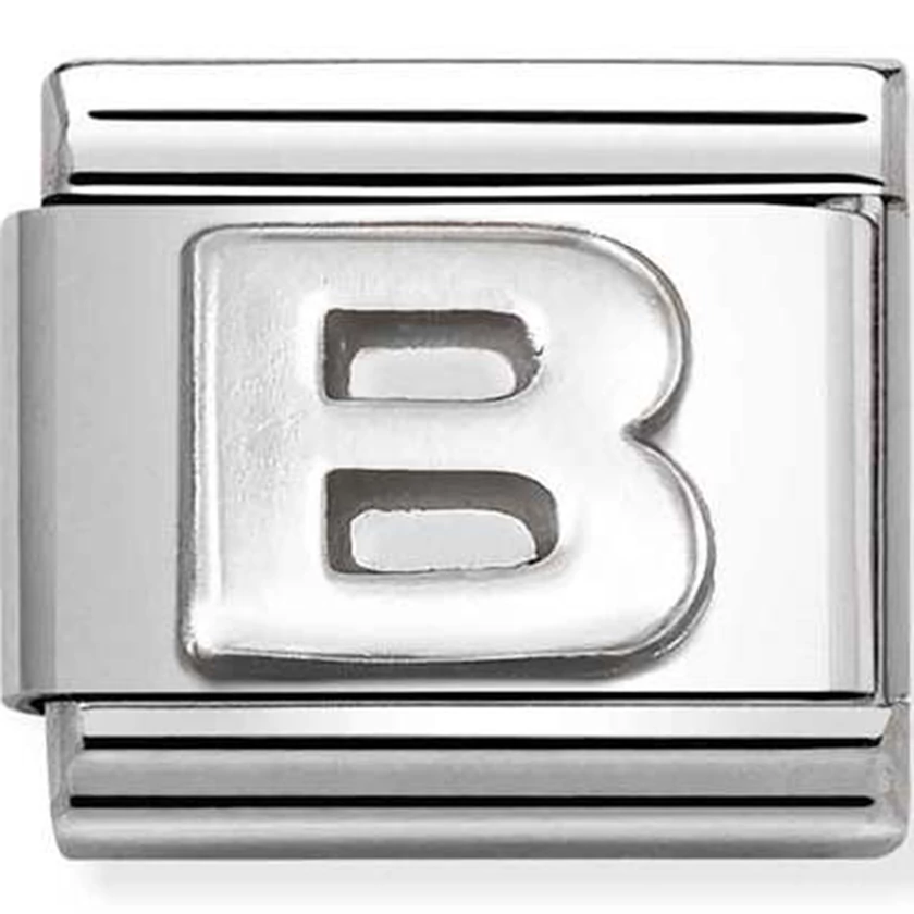 Nomination ezüst "B" charm - 330113/02