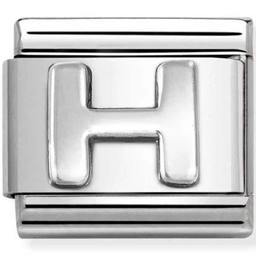 Nomination ezüst "H" charm - 330113/08