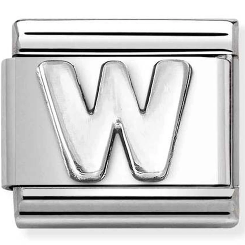 Nomination ezüst "W" charm - 330113/23