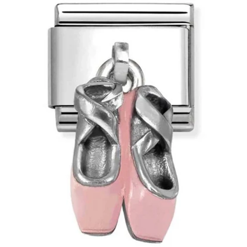 Nomination rózsaszín balerina cipő függő charm - 331805/21