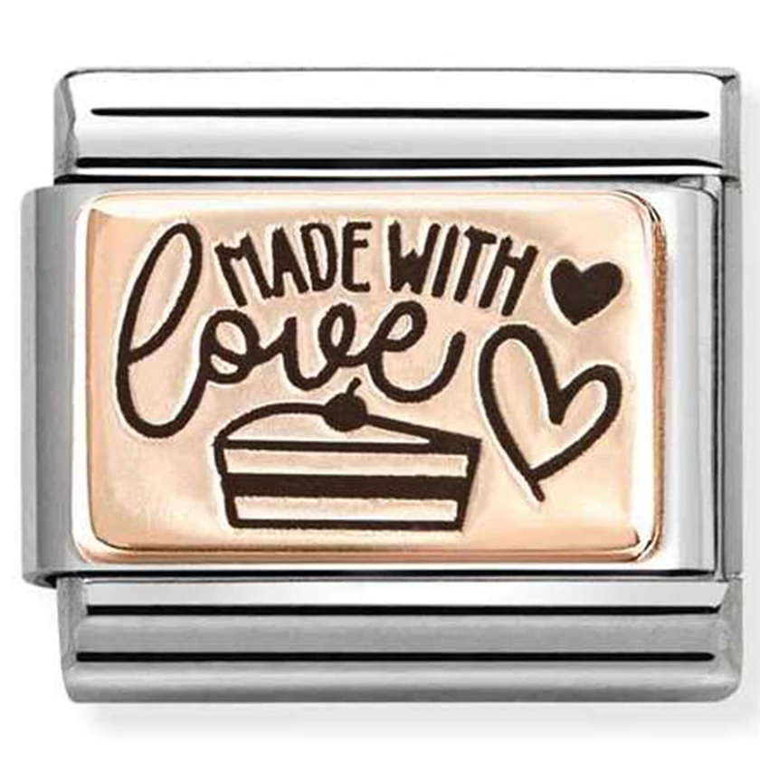 Nomination rozé "Made with love" charm  - 430111/24