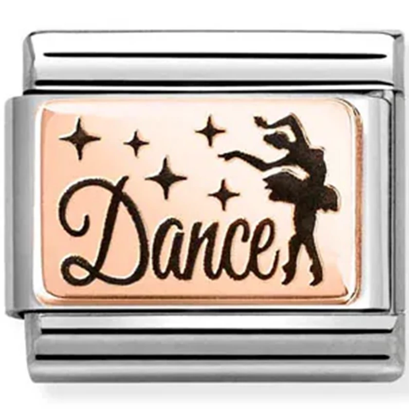 Nomination rozé "Dance" balerina ezüst charm  - 430111/29