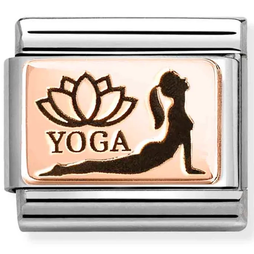 Nomination rozé "YOGA" jóga kobra pózban ezüst charm - 430111/32