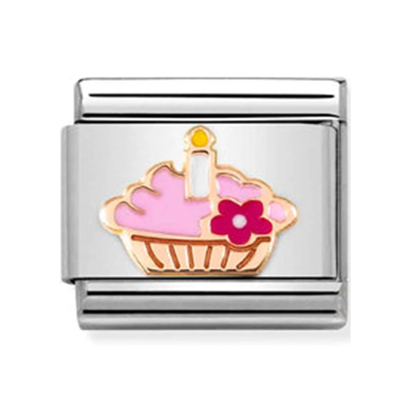 Nomination piros muffin gyertyával charm - 430202/08