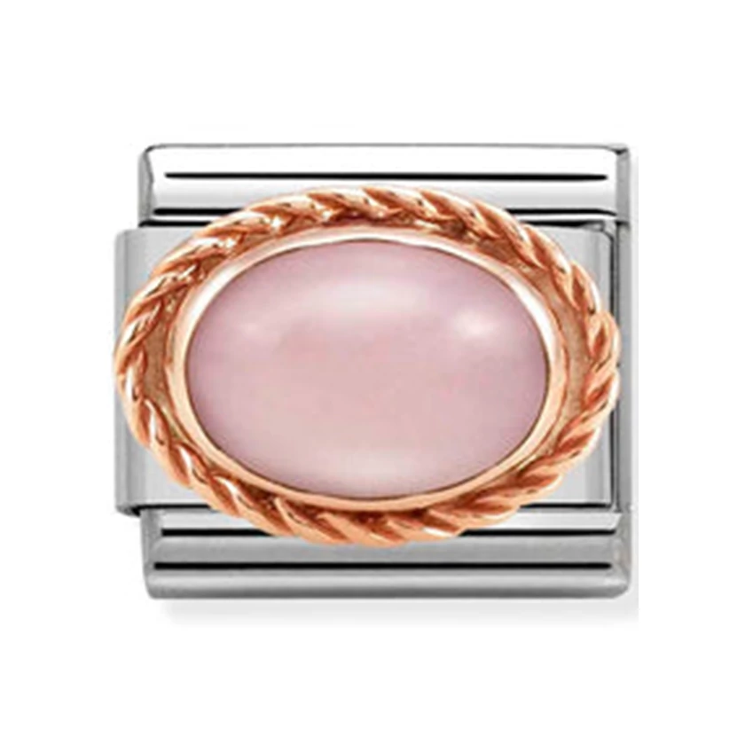 Nomination rózsaszín opál charm - 430507/22