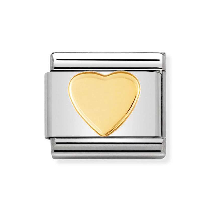 Nomination arany szív charm - 030116/02