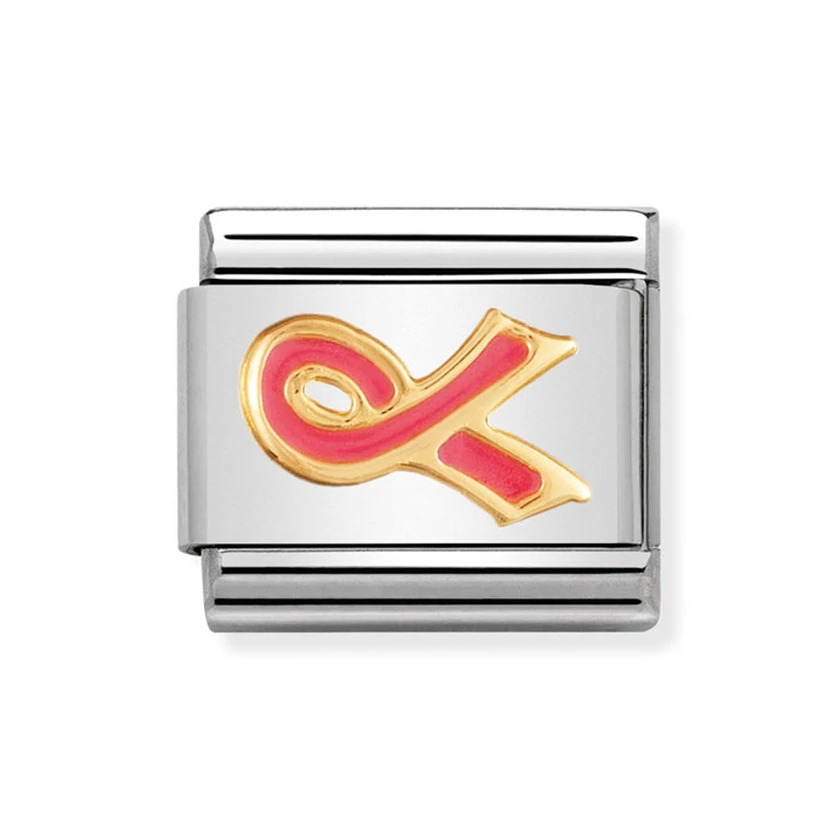 Nomination rózsaszín szalag charm - 030208/29