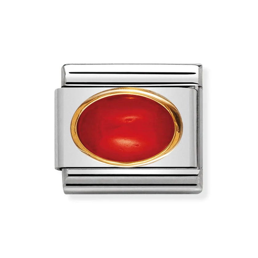 Nomination piros korall charm - 030502/11