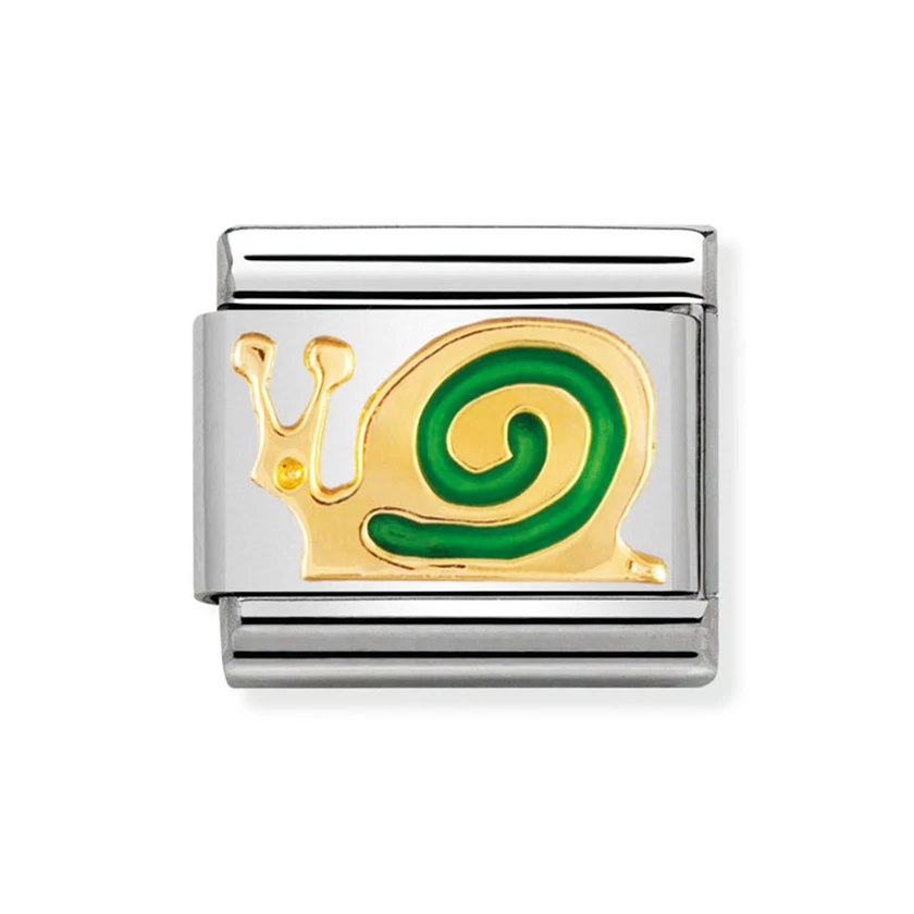 Nomination zöld csiga charm - 030212/09