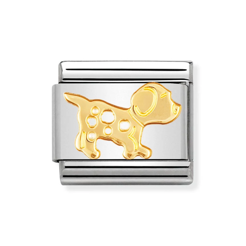 Nomination arany kutya charm - 030112/23
