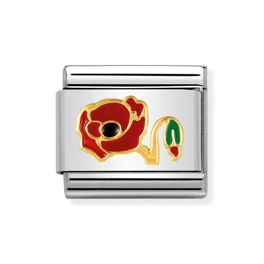 Nomination piros pipacs charm - 030278/11