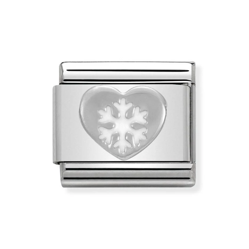 Nomination ezüst szív charm - 330204/02