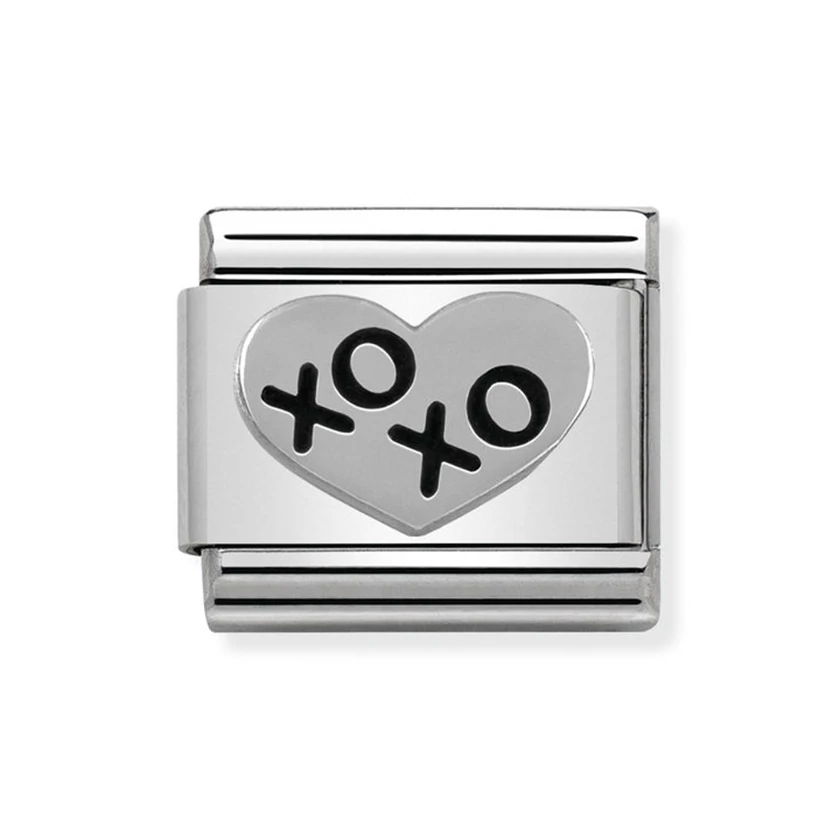 Nomination ezüst szív charm - 330101/02