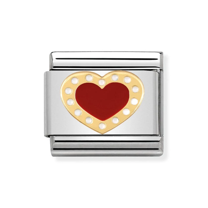 Nomination piros szív charm - 030283/04
