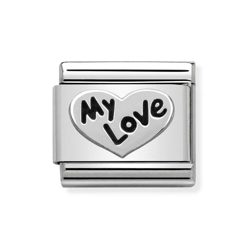 Nomination ezüst szív charm - 330101/09