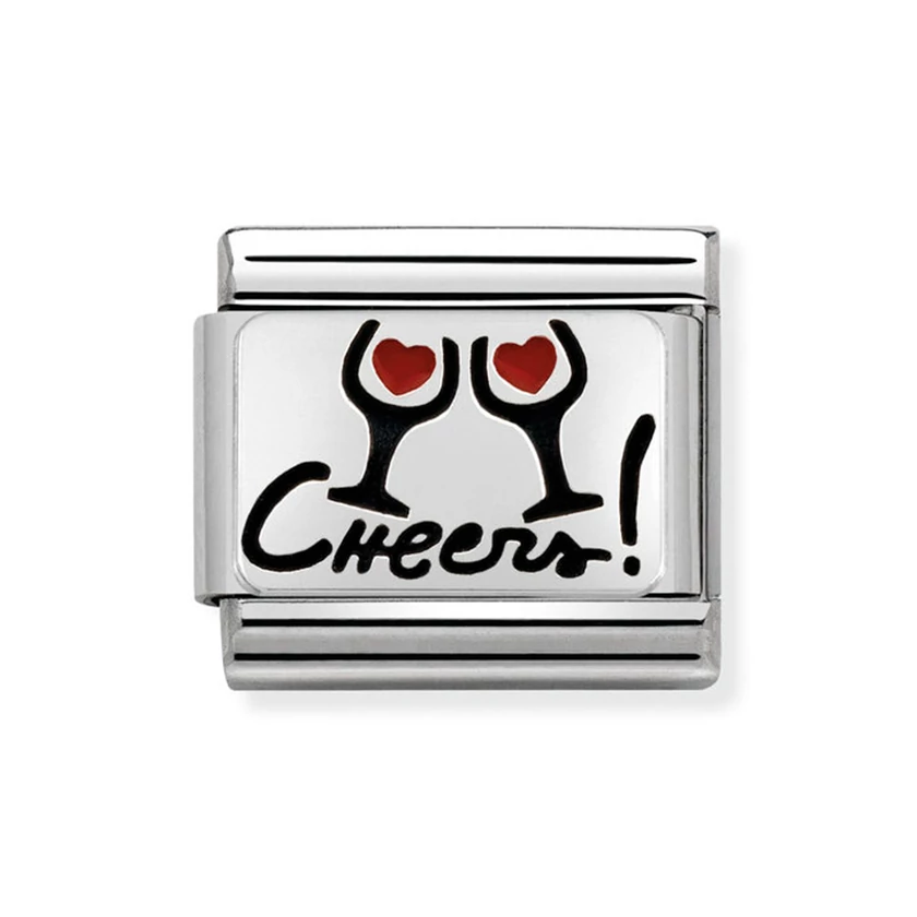 Nomination ezüst 'Cheers' charm - 330208/07