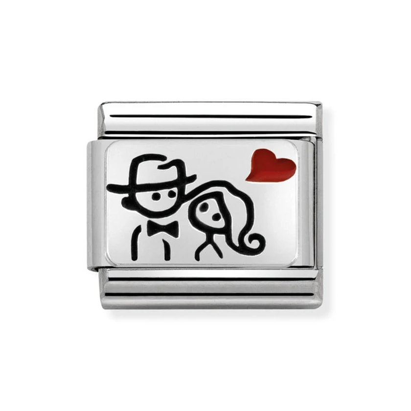 Nomination ezüst szerelmespár charm - 330208/10