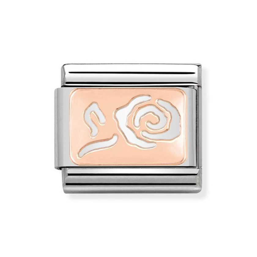 Nomination rozé arany rózsa charm - 430101/13